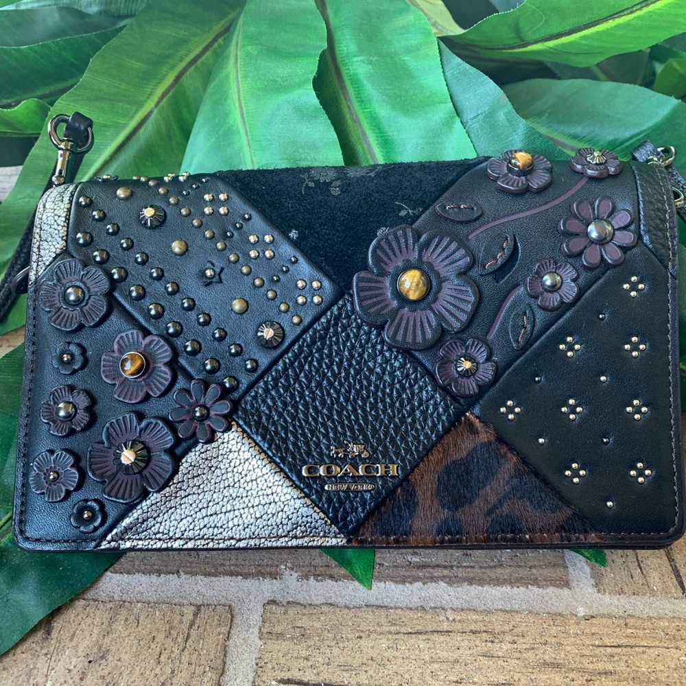 Authentic coach quilted tea rose crossbody